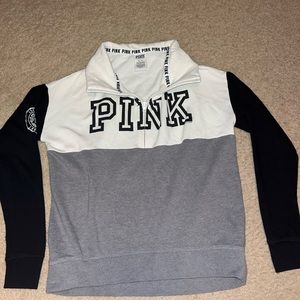 Pink pullover zip up